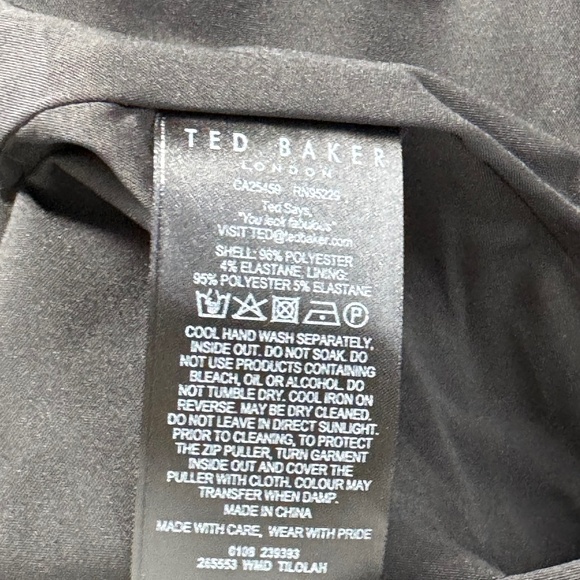 Ted Baker London Tilolah Black Sheath Dress Sz 4 - Picture 9 of 9